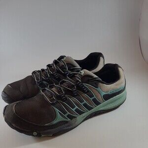 Merrell Womens All Out Fuse Run Hiking Trail J06332 Gray Blue sz 8.5 M